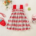 thumbnail image 4 of PINQI Cute Little Girls Dress Toddler Girls Sleeveless Sundress Cartoon Carrot Prints Ruffles Dress Princess Dress Girls' Casual Dresses, 4 of 4