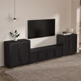 thumbnail image 5 of From the Tree Furniture Arden Low Storage Cabinet, Black, 32"W Modern Sideboard with Soft-Close Wood Doors, Modular Accent Cabinet, 5 of 9