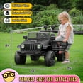 thumbnail image 4 of Funcid 12V 7AH Kids Powered Ride on Truck Car with Parent Remote Control, Bluetooth Music, Spring Suspension, LED Lights - Black, 4 of 10