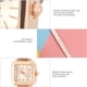 thumbnail image 2 of Reloj de pulsera de cuarzo Femenino Bling Bling analógico con correa de PU blanco, 2 of 7