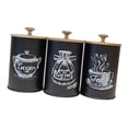 thumbnail image 3 of Elodie 3Pcs Airtight Coffee Tea Sugar Jars for Home Countertop Sturdy Bamboo Lidded, 3 of 8