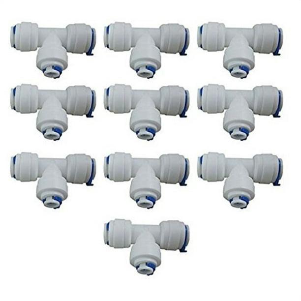 yzm quick connect fittings ro water filters (10, tee 3/8" to 1/4" tube