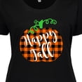 thumbnail image 4 of Inktastic Happy Fall Plaid Pumpkin Women's Plus Size T-Shirt, 4 of 5