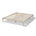 thumbnail image 3 of Bowery Hill Queen Size White Finished Wood Platform Bed Frame, 3 of 9