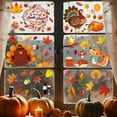 thumbnail image 4 of Self Autumn Window Stickers 6 8 Sheets Maple Leaf Turkey Squirrel Pvc Waterproof Decorative Clings For Windows, 4 of 9