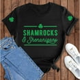 thumbnail image 4 of Outfmvch St Patricks Day Shirt Women St Patricks Day Shirt Womens Tops Wost. Day Funny and Shenanigans Casual T Shirt Casual T Shirt Letters Printed Crew Neck Shirt Wopullover T Shirt Black L, 4 of 7