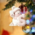 thumbnail image 5 of Uxgjfwu Snowman Ornament Pink 2D Acrylic Design for Christmas Tree Decoration, Holiday Hanging Decor for Home and Party, Flat lightweight Piece for Festive Scene Setup, 5 of 5