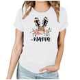 thumbnail image 3 of VBTAPA Women's Happy Easter Shirt Short Sleeve Funny Tops Rabbit Graphic Colored Eggs Print T-Shirts Easter Day Gifts Sales of Today White XXL, 3 of 6