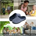 thumbnail image 6 of LORDFON Mens House Slipper Memory Foam Warm Winter Indoor Slippers for Men with Non Slip Sole, 6 of 7