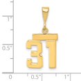 thumbnail image 2 of 14k Small Polished Number 31 Charm, 2 of 2