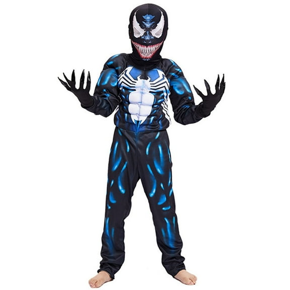 Litotal Venom Onesie Halloween Clothes Kids,Superhero Onesie Outfit Venom Jumpsuit Halloween Christmas Holiday Party Dress Up,Venom Outfit