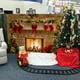thumbnail image 3 of Fondo de fotografía con chimenea navideña, árboles de Navidad, medias, cajas de regalo, fondo para suministros de decoración para fiestas navideñas (2,4 x 1,8 m), 3 of 6