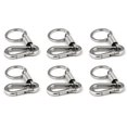 thumbnail image 1 of 6X Mousqueton Robuste Porte-Clés Porte-Clés Poli Porte-Clés à Ressort Porte-Clés de Taille d'Affaires, Argent, 1 of 6