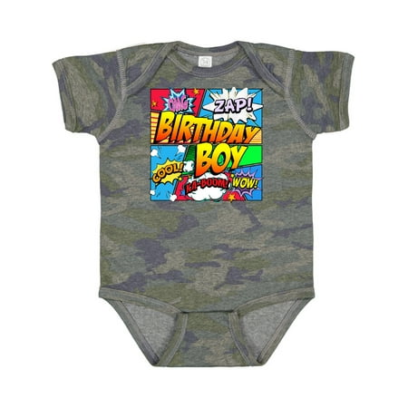 

Inktastic Birthday Boy Comic Book Gift Baby Boy Bodysuit