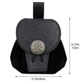 thumbnail image 3 of Hangable Coin Purse Medieval Belt Bag Steampunk Dice Bag Vintage Belt Pouch for Men Women Brown, 3 of 7