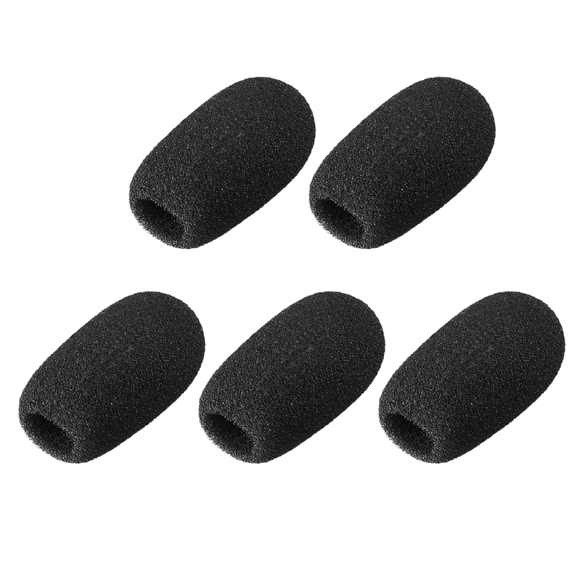 5 PCS Sponge Foam Mic Cover Conference Microphone Windscreen Shield Protection Black 60mm Long