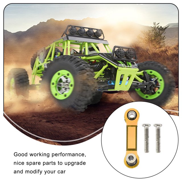 ziyahi 2 Pièces RC Voiture Servo Tige Télécommande Véhicule Traction Tiges Réparation Automobile Mise à Niveau Modification Accessoires Pièces de Rechange Or