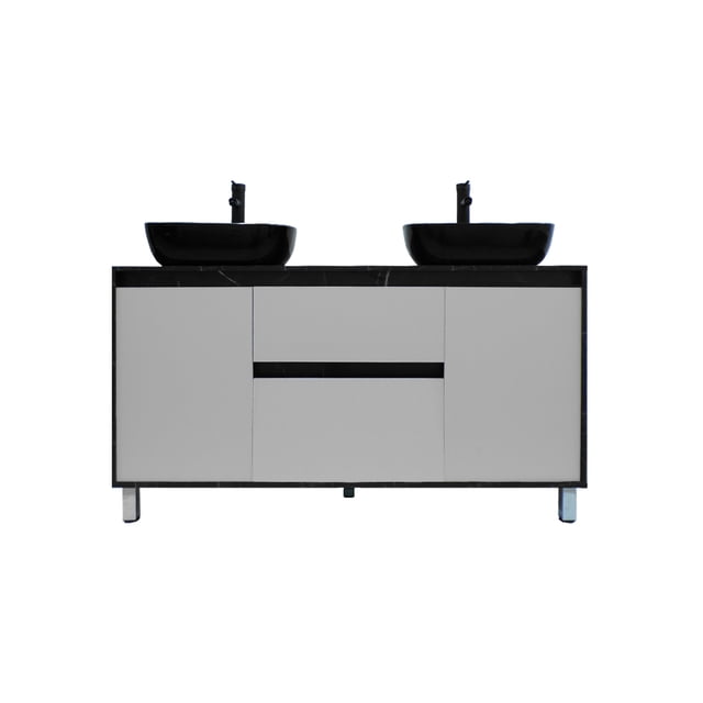 Gabinete Para Baño MÉDANO Con Doble Lavamanos Minimalista