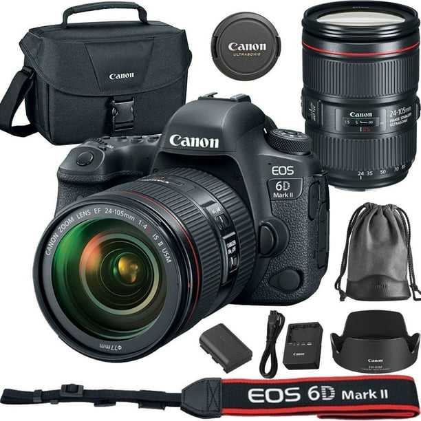 zanger foto trechter Canon EOS 6D Mark II DSLR Camera with EF 24-105mm f/4L is II USM Lens -  Deal Expo Bundle - Walmart.com