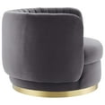 thumbnail image 3 of Modway Embrace Tufted Performance Velvet Swivel Chair in Gold Gray, 3 of 7