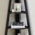 thumbnail image 3 of Danya B. Five Tier Corner Ladder Display Bookshelf - Black Finish, 3 of 4
