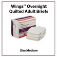 thumbnail image 2 of Wings Overnight Quilted Adult Incontinence Brief M Heavy Absorbency Quilted, 67033, 51, 96 Ct, 2 of 6