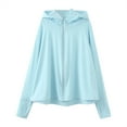 thumbnail image 4 of Mercatoo Kids Girls Sun 𝐏rotection Jacket Summer Boys Zipper Hooded 𝐂ooling Shirt Pockets for Running Outdoor Fishing, 4 of 4