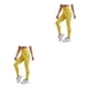 thumbnail image 1 of Minnieouse Mujeres Butt Leggings Tie Dye Pantalones largos sin costuras Push Up Hip Lift Pantalones de chándal de cintura alta Medias para correr Amarillo XS 2piezas, 1 of 6