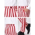 thumbnail image 6 of Unique Bargains Men's Striped Pant Classic Fit Flat Front Business Trousers 36 Red White, 6 of 6