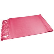 Glory Max Women's Large Soft Silky Pashmina Shawl Wrap Coral Solid Plain Wedding Scarf