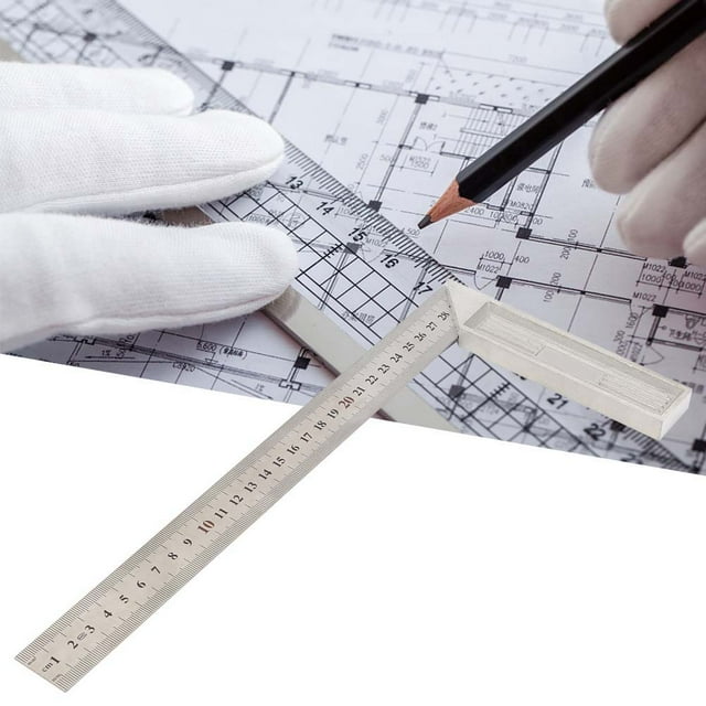 90 Degree Straight Edge 90 Degree Straight Ruler Straight Edge Ruler 30cm Aluminum Alloy 90 Degree Straight Edge Ruler Straightedge Right Angle RulerThicker