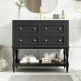 thumbnail image 7 of 36" Bathroom Vanity with Sink, Bathroom Vanities, FreeStanding Vanity Set with 4 Drawers, Solid Wood Frame Bathroom Cabinet (Black), 7 of 7