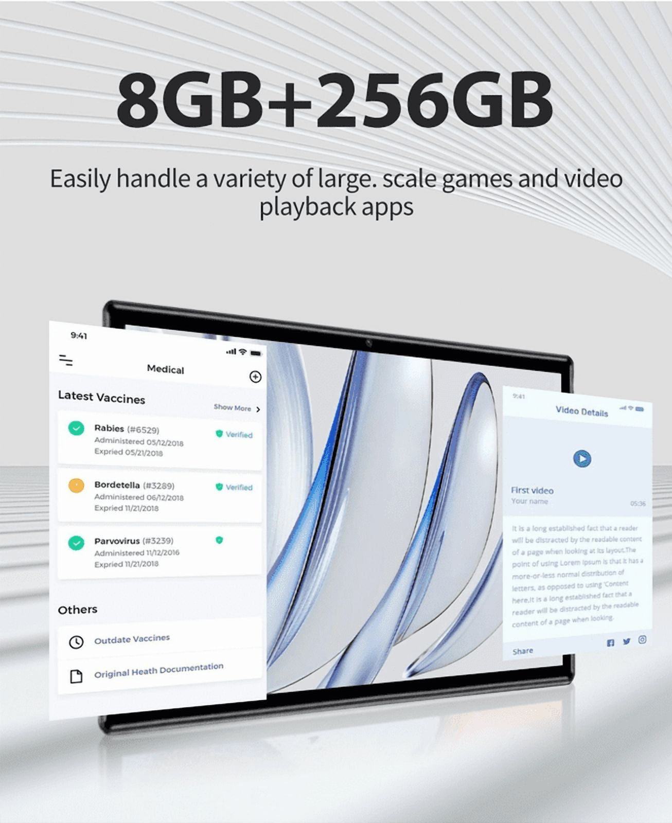 mobile phone Tablet 10.1 inch 256GB Android 12 Wifi 4G/5G Dual SIM gift Keyboard