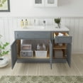 thumbnail image 3 of 51 in. W x 21 in. D x 32.5 in. H Bath Vanity Cabinet without Top in Silver, 3 of 5