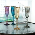 thumbnail image 3 of Elegant and Modern Glass Made Glassware Set for Hosting Parties and Events - 9 oz, Flute Goblets Grape, Set of 4, Multicolor, 3 of 3