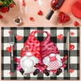 thumbnail image 5 of Valentine''s Day Placemats Set of 6, Happy Valentine''s Day Gnome Table Mats Kitchen Mat for Dining Table, Washable Linen Heart Gnome Dining Place Mat Table Decoration for Holiday Decor, 12 x 18inch, 5 of 6
