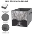 thumbnail image 5 of Collapsible Oxford Fabric Storage Cubes with Handles, Large Mid Foldable Oxford Cloth Bins Set of 2/6, Closet Organizers for Shelves Clothes Home Kitchen Toy - Black Skull-2, 5 of 7