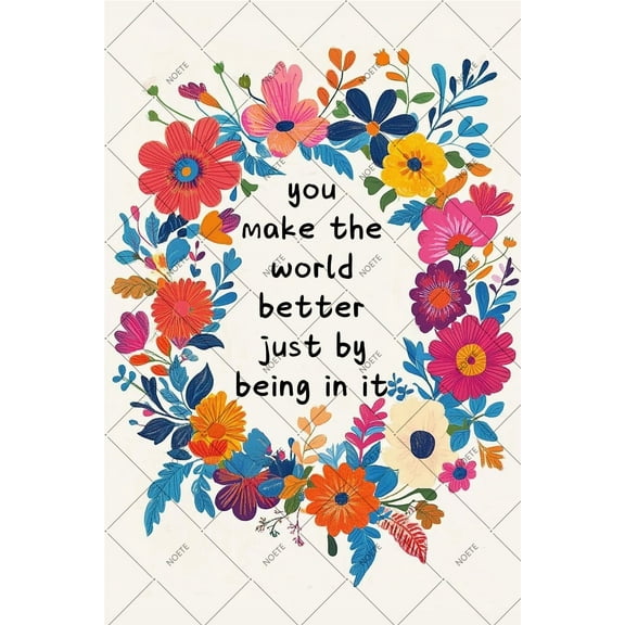 Noete Natural Life Tin Sign Inspirational 8x12 Inch Rustic Wall Decor for Bedroom, Living Room & Office, Motivational Natural Life Tin Sign Art