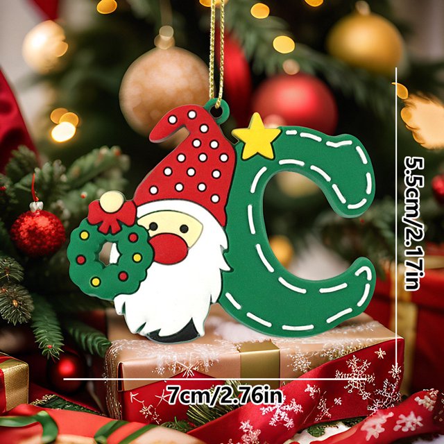 Decoraciones Del Árbol de Navidad 26 Piezas Set de Decoración Del Árbol de Navidad Incluye Mayúsculas Letras Inglesas Ornamentos Del Árbol de Navidad