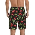 thumbnail image 4 of Lsque Sweet Red Cherry Mens Sleep Pajama Shorts,Short Pajama Pants, Cotton Ultra-Soft Knit-Large, 4 of 9