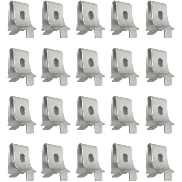 20 Pieces Aluminum Alloy Shelf Bracket Clips Adjustable Pilaster Shelf