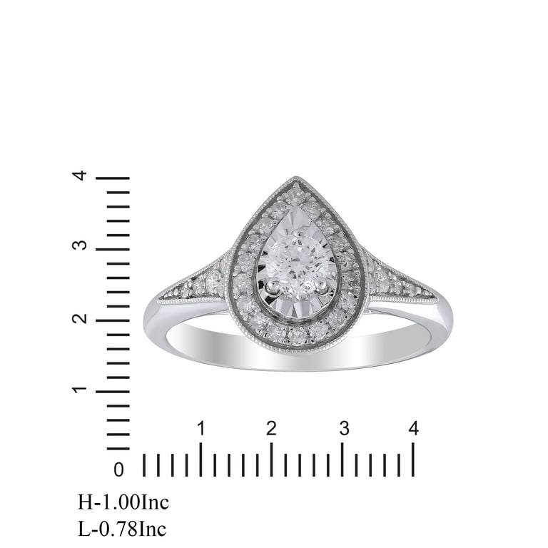 Walmart pear shop shaped ring