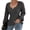 Gray, variant on Long Sleeve Women V-Neck Slim Knit Sweater Pullover Jumper