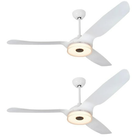 

(Set of 2)60-inch Indoor/Outdoor Smart Ceiling Fan Dimmable LED Light Kit & Remote Control Works with A-lexa/Google Home/Siri