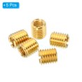 thumbnail image 3 of Uxcell Brass Threaded Repair Insert Nut, 5 Pcs M14x2 to M10x1.5 Thread Sleeve Reducing Nut Screw Reducer 15mm, 3 of 6