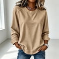 thumbnail image 3 of Maplenight Womens Crew Neck Sweatshirt Raglan Long Sleeve Casaul Loose Fit Fall Sweatshirts, 3 of 9