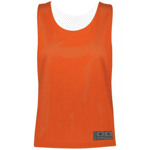ASI 9719.320.S Ladies Mesh Reversible Pinnie Top, Orange & White - Small