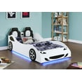 thumbnail image 3 of Cruiser Car Themed Twin Bed with Underglow Lights White, 3 of 4