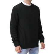 Iceglad Mens Crewneck Sweater Soft Cotton Rib Knit Casual Long Sleeve Classic Pullover Sweater