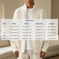 thumbnail image 7 of Kukoosong Men's Stand Collar Full Zip Cable Knit Cardigan, Solid Color Long Sleeve Sweater Jacket with Ribbed Cuffs, Relaxed Fit Warm Outerwear for Fall Winter Daily Wear, 7 of 7